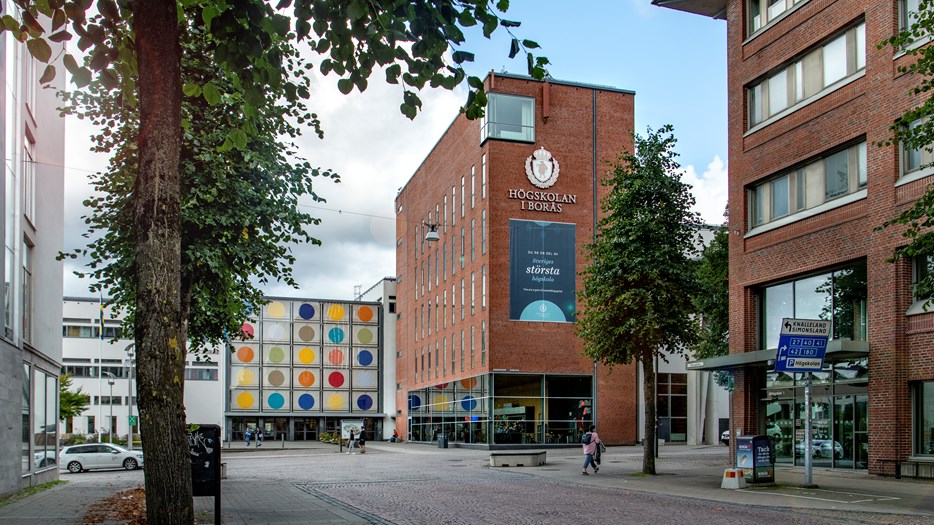 Byggnader över Högskolan i Borås.